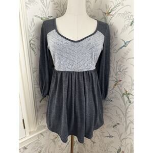 PUELLA Anthropologie Womens Size S Gray Short Dress Tunic USA Made